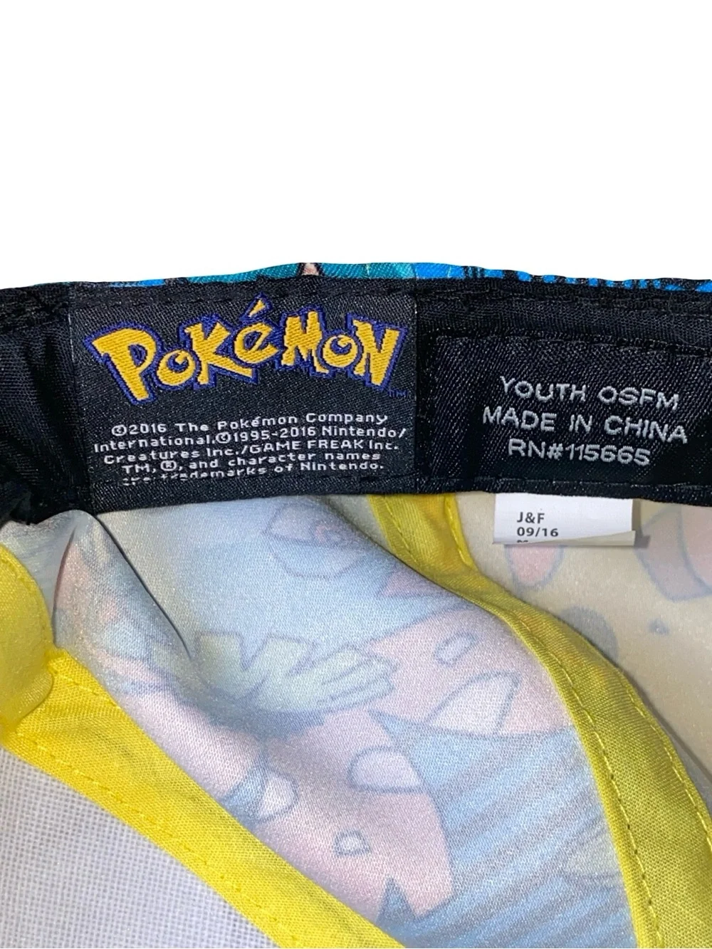 Bioworld Pokemon Hat Youth OSFM Pikachu Squirtle Charmander Bulbasaur